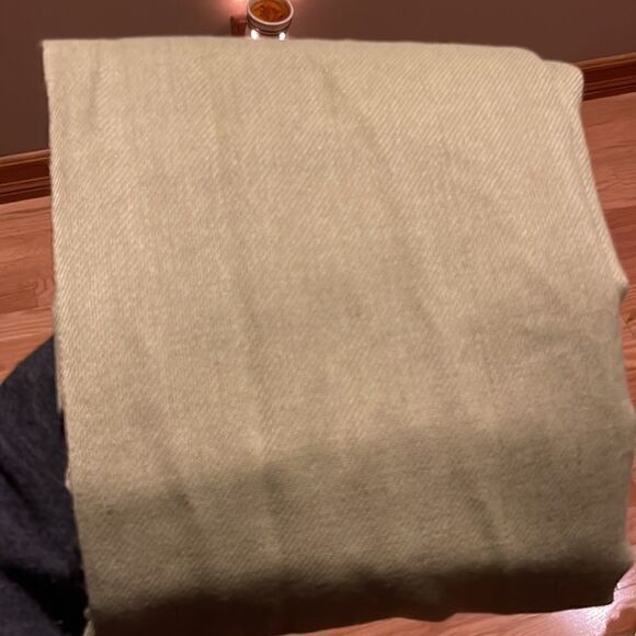 Mint Green Scarf with Fringe - Picture 4 of 4